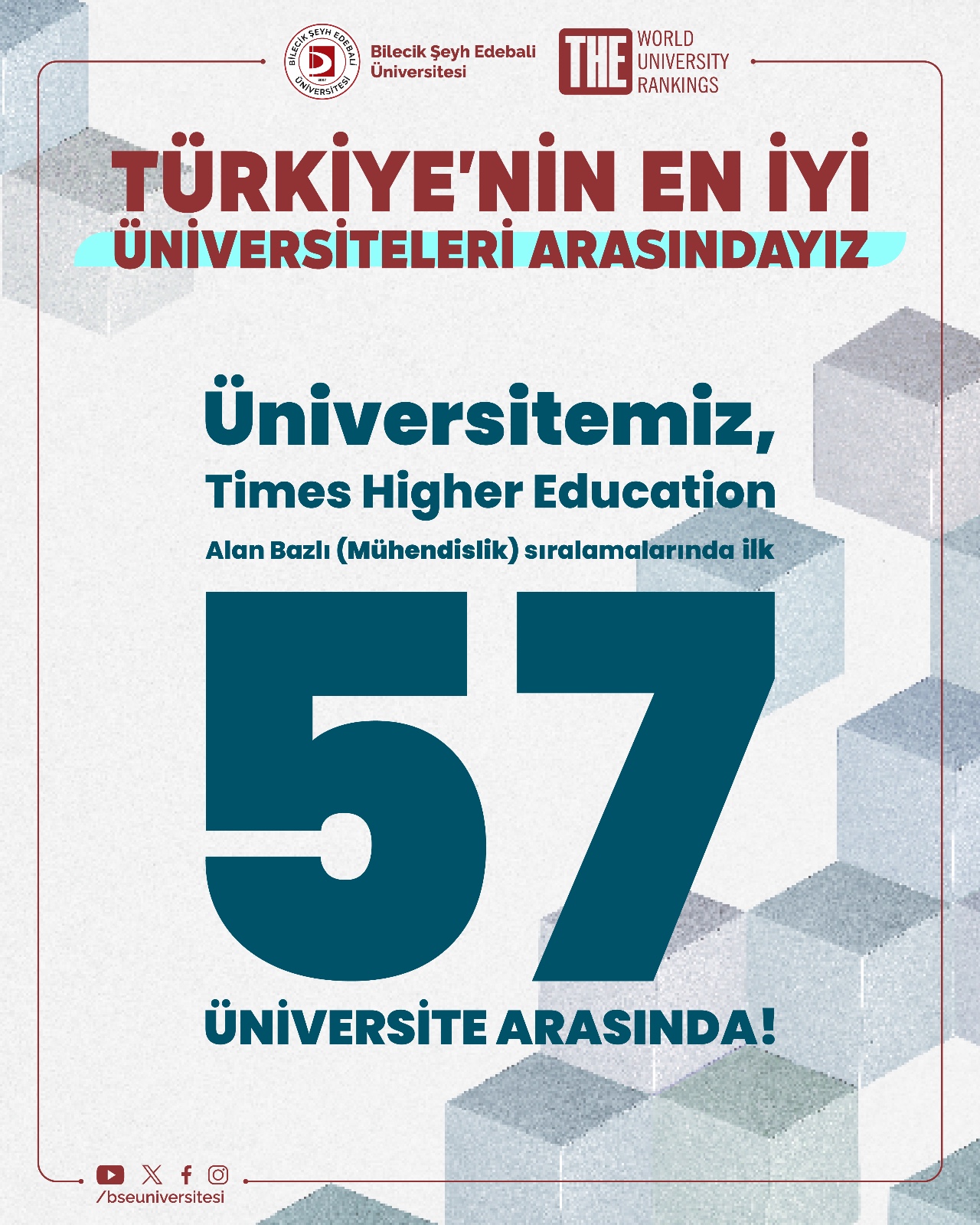 Üniversitemiz’den Times Higher Education (THE) Mühendislik Alan Sıralamasında Önemli Başarı